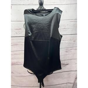 NWT Express Black Silky‎ Body Suit Body Contour Jacket Size Large